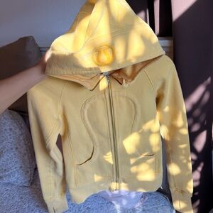 Vintage Lululemon Scuba yellow full zip hoodie